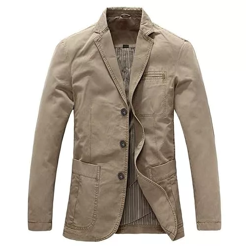 Allthemen Blazer Allthemen Herren Sakko Sportlich Blazer Baumwolle Freizeit Casual Jackett