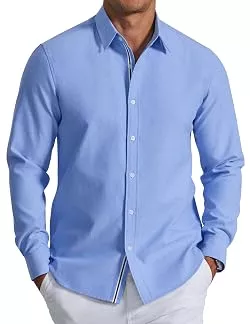 COOFANDY Hemden COOFANDY Hemd Herren Langarm Oxford Hemd Freizeithemden Button Down Hemd