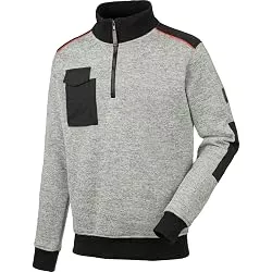WÜRTH MODYF Pullover & Strickmode WÜRTH MODYF Fleecetroyer Perseus – Weicher Fleece Pullover mit Stehkragen – perfekt für Handwerk, Werkstatt, Arbeiten im Freien in anthrazit, hellgrau