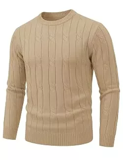 Cavva Pullover & Strickmode Cavva Pullover Herren Rundhalspullover Langarm Elegant Strickpullover