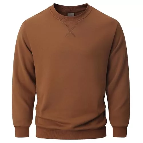 BasicNote Pullover & Strickmode Herren Pullover Rundhals, 320g mittelschwerer Baumwollmix Sweatshirt, unifarben, weich &amp; formstabil, Freizeit &amp; Alltag
