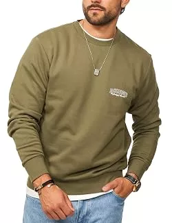 JACK &amp; JONES Pullover & Strickmode JACK &amp; JONES Herren Sweatshirt mit Rundhals Crewneck Pullover Sweater für Männer im Regular-Fit