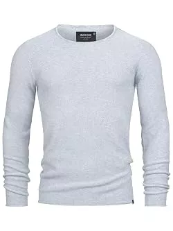 Indicode Pullover & Strickmode Indicode Herren Loakim Klassischer Strickpullover mit Rundhalsausschnitt