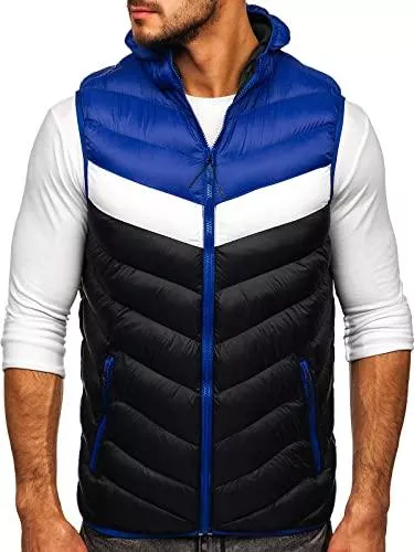 BOLF Westen BOLF Herren Weste Bodywarmer Steppweste Daunenweste Funktionsweste Vest Ärmellose Sportweste Kapuzenweste Wärme Freizeit Outdoor Slim Fit Modellauswahl