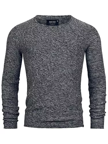 Indicode Pullover & Strickmode Indicode Herren Loakim Klassischer Strickpullover mit Rundhalsausschnitt