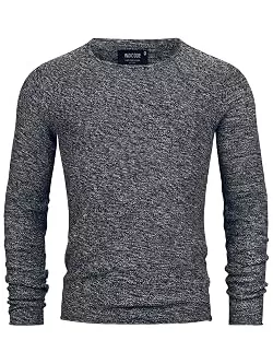 Indicode Pullover & Strickmode Indicode Herren Loakim Klassischer Strickpullover mit Rundhalsausschnitt