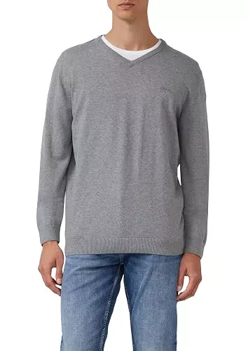 s.Oliver Pullover & Strickmode s.Oliver Herren Strickpullover – Regular Fit, V-Ausschnitt, Langarm