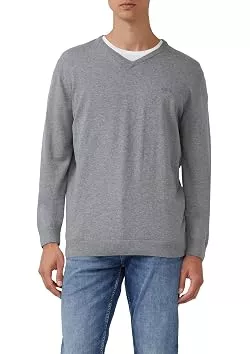 s.Oliver Pullover & Strickmode s.Oliver Herren Strickpullover – Regular Fit, V-Ausschnitt, Langarm