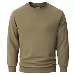 BasicNote Pullover & Strickmode Herren Pullover Rundhals, 320g mittelschwerer Baumwollmix Sweatshirt, unifarben, weich &amp; formstabil, Freizeit &amp; Alltag