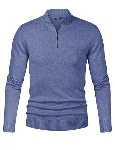 Sykooria Pullover & Strickmode Sykooria Strickpullover Herren mit V Ausschnitt oder Half Zip Langarm