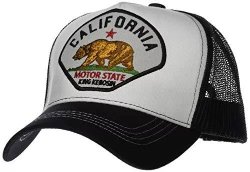King Kerosin Hüte & Mützen King Kerosin Herren Trucker Cap »California« Sportlich Colorblocking Stickerei Casualmode Schnalle Trucker Cap California