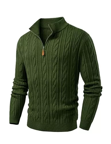 JMIERR Pullover & Strickmode JMIERR Herren Pullover Zip Casual Stehkragen Strickpullover