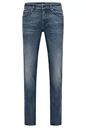 BOSS Jeans BOSS Herren Delaware BC-L-P Graue Slim-Fit Jeans aus Super-Stretch-Denim