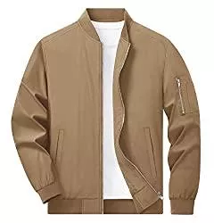 TACVASEN Jacken TACVASEN Herren Leichte Bomber Blouson Bomberjacke Sommer Übergangsjacke Fliegerjacken Freizeit mit Taschen