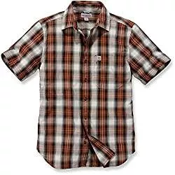 Carhartt Hemden Carhartt Herren Short-Sleeve Essential Open Collar Plaid Shirt