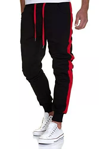 Amaci&Sons Hosen Amaci&Sons Herren Streifen Jogginghose Sporthose Sweatpants Jogger Trainingshose
