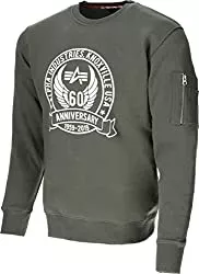 Alpha Industries Langarmshirts ALPHA INDUSTRIES Herren Anniversary Sweater Sweatshirt
