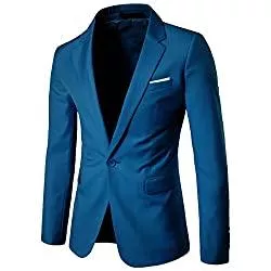 Allthemen Blazer Allthemen Sakko Herren Slim Fit Anzugjacke EIN Knopf Sakko für Business