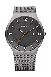 BERING Uhren BERING Herren Analog Solar Collection Armbanduhr mit Edelstahl Armband und Saphirglas 14440-077