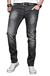 ALESSANDRO SALVARINI Jeans A. Salvarini Designer Herren Jeans Hose Basic Stretch Jeanshose Regular Slim