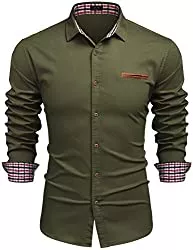 COOFANDY Hemden COOFANDY Jeanshemd Herren Denim Shirt Langarmhemd Cowboy-Style Freizeit Hemd männer Kent-Kragen Business Casual