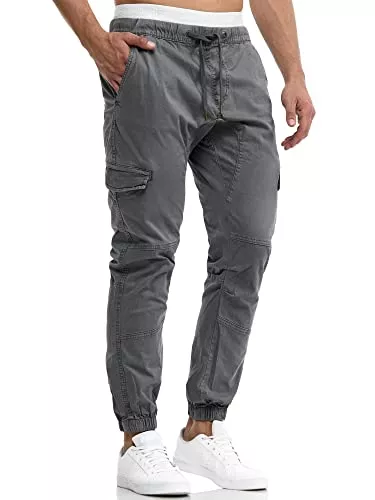 Indicode Hosen Indicode Herren Levy Cargohose aus Baumwolle mit 6 Taschen | Lange Regular Fit Cargo Hose Baumwollhose Freizeithose Wanderhose Trekkinghose Men Pants Outdoorhose für Männer