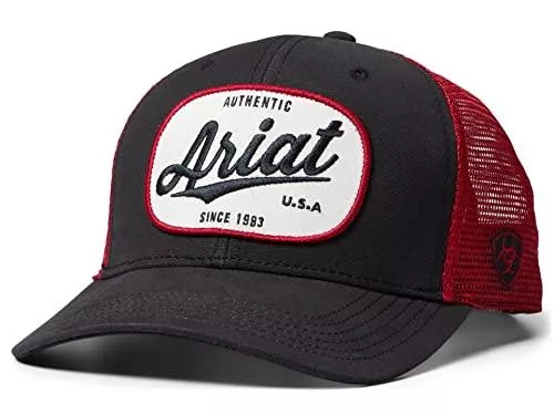 ARIAT Hüte & Mützen ARIAT Men's Mesh Back Cap, Black/Red
