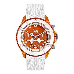 ICE-WATCH Uhren ICE-WATCH - ICE dune White Orange red - Weiße Herrenuhr mit Silikonarmband - Chrono