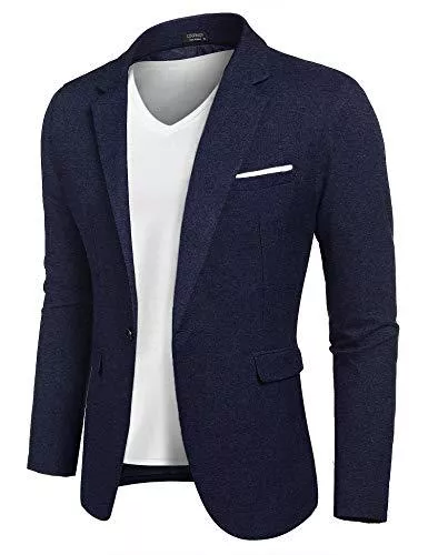COOFANDY Blazer COOFANDY Herren Sakko Leinenstruktur Slim Fit Männer Blazer Modern Freizeit Sakko Leichte Jackett