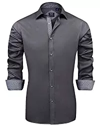 J.Ver Hemden J.Ver Herren Hemd Regular Fit Langarm Herrenhemden Freizeithemd Regular Businesshemd elastiscer Musterhemd