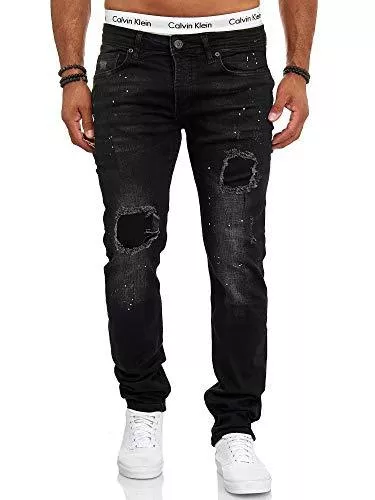OneRedox Jeans OneRedox Designer Herren Jeans Hose Slim Fit Jeanshose Destroyed Stretch Modell