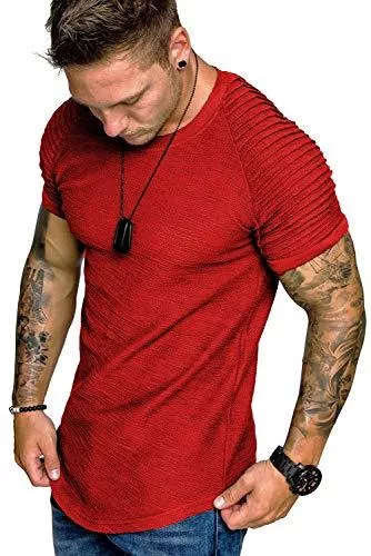 Coshow T-Shirts Coshow Herren Sport Shirt Fitness T-Shirt Sportswear Collection, Sport-Zinnoberrot