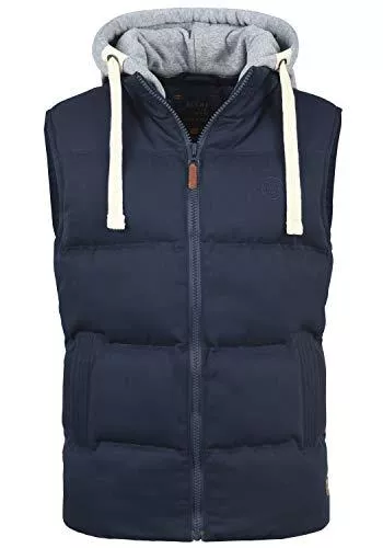 Blend Jens Westen Blend Jens Herren Weste Steppweste Outdoor Weste Mit Kapuze Und Stehkragen