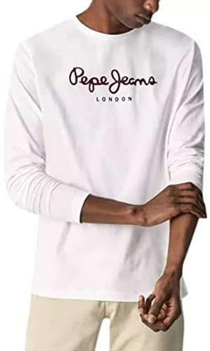 Pepe Jeans Langarmshirts Pepe Jeans Herren Long Sleeve Top Eggo Long, Schwarz