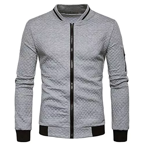 ZYYM Jacken ZYYM Herren Jacke Kunst-Lederjacke Freizeitjacke für Männer Bikerjacke Gesteppte Übergangsjacke Sommerjacke Stehkragen Winterparka Militär Jacke für Herren Outdoorjacke Herren Jeansjacke Jacke Jeans