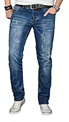 ALESSANDRO SALVARINI Jeans ALESSANDRO SALVARINI Designer Herren Jeans Hose Regular Slim Fit Jeanshose Basic Stretch