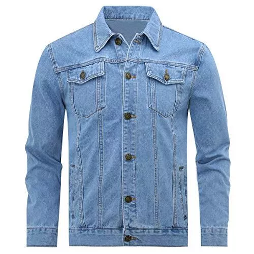 Allthemen Jacken Allthemen Jeansjacke Herren Denim Jacket Trucker Jacke Übergangsjacke für Männer Freizeitjacke