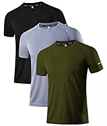 Holure T-Shirts Holure Herren 3er Pack Sports Atmungsaktiv Schnelltrocknend Kurzarm T-Shirts