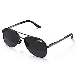 LUENX Sonnenbrillen & Zubehör LUENX Herren Sonnenbrille Polarisiertes mit Gehäuse - UV 400 Schutz Metall Rahmen 60mm