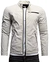 Crone Jacken Crone Vego Herren Eco-Lederjacke Cleane Leichte Slim Fit Basic Jacke Vegan