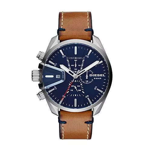 Diesel Uhren Diesel Herren Chronograph Quarz Uhr mit Leder Armband DZ4470
