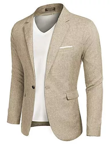 COOFANDY Blazer COOFANDY Herren Sakko Sportlich Freizeit Blazer Regular Fit Anzug Lässig