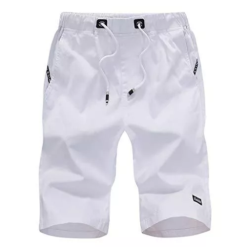 TIMEMEAN Shorts TIMEMEAN Shorts Herren Sommer Elastische Taille Baumwolle Fünf Cent Mit Gürtel Sport Kurze Hosen