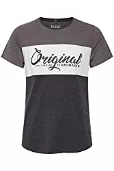 Blend Nero T-Shirts Blend Nero Herren T-Shirt Kurzarm Shirt Print mit Streifen und Rundhalsausschnitt