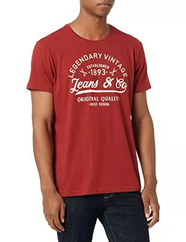 riverso T-Shirts riverso Herren T-Shirt RIVLeon Rundhals O-Neck Kurzarm Tee Shirt Print Regular Fit 100% Baumwolle Grün Blau Weiß Grau Rot Orange S M L XL 2XL 3XL 4XL 5XL