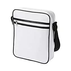 PITBULL Taschen & Rucksäcke PITBULL Schultertasche für Herren, San Diego mit Fronttasche aus weißem Polyester, 22 x 27 x 6 cm, 160 Gramm kompatibel für Tablet iPad mit Fronttasche