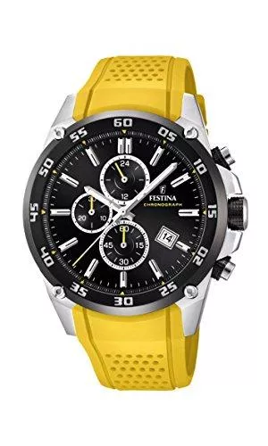 Festina Uhren Festina Unisex Erwachsene Chronograph Quarz Uhr mit Leder Armband