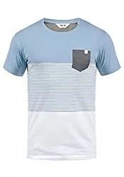 !Solid T-Shirts Solid Malte Herren T-Shirt Kurzarm Shirt mit Streifen und Rundhalsausschnitt