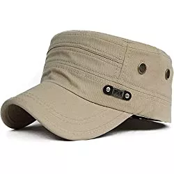 KUYOU Hüte & Mützen Kuyou Unisex Army Military Flat Cap Vintage Cotton Baseballmütze Kappe