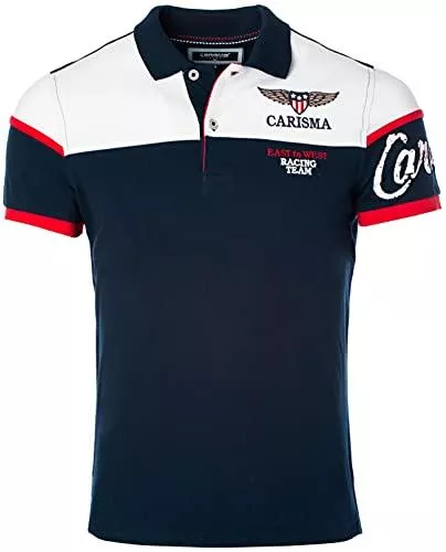 CARISMA Poloshirts CARISMA Kurzarm Poloshirt für Herren 100% Baumwolle • Herren Polo Shirt mit Stickerei • Angehemes Regular Fit Shirt für Büro und Freizeit